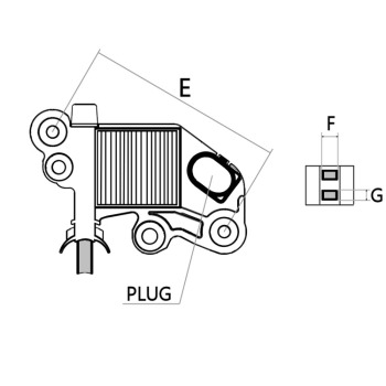 Regulator alternatora 1986AE0020 Bosch